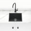 457X406X200mm Carysil Black Single Bowl Granite Stone Kitchen/ Laundry 
Sink Top/ Flush/ Under Mount