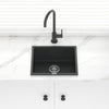 457X406X200Mm Carysil Black Single Bowl Granite Stone Kitchen/Laundry Sink Top/Flush/Under Mount
