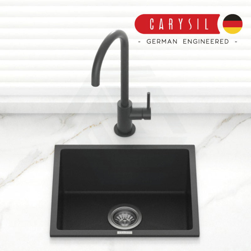 Carysil Granite Kitchen Sink Single Bowl 457mm Black