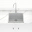 457X406X200mm Carysil Concrete Grey Single Bowl Granite Stone Kitchen/ Laundry Sink Top/ Flush/ Under Mount