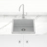 457X406X200mm Carysil Concrete Grey Single Bowl Granite Stone Kitchen/ Laundry Sink Top/ Flush/ Under Mount