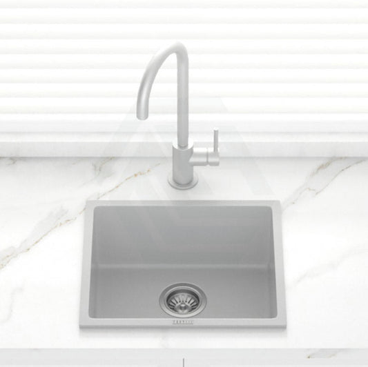 457X406X200Mm Carysil Concrete Grey Single Bowl Granite Stone Kitchen/laundry Sink Top/flush/under