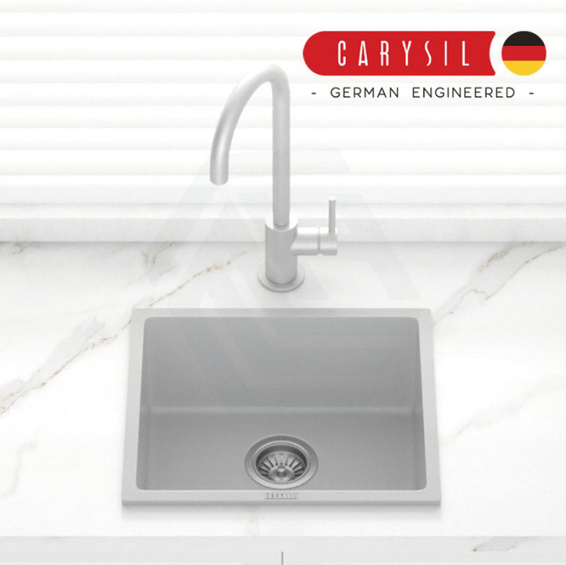 Carysil Granite Kitchen Sink Single Bowl 457mm Concrete Grey