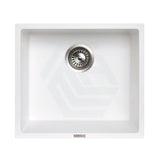 457X406X200mm Carysil White Single Bowl Granite Stone Kitchen/ Laundry Sink Top/ Flush/ Under Mount