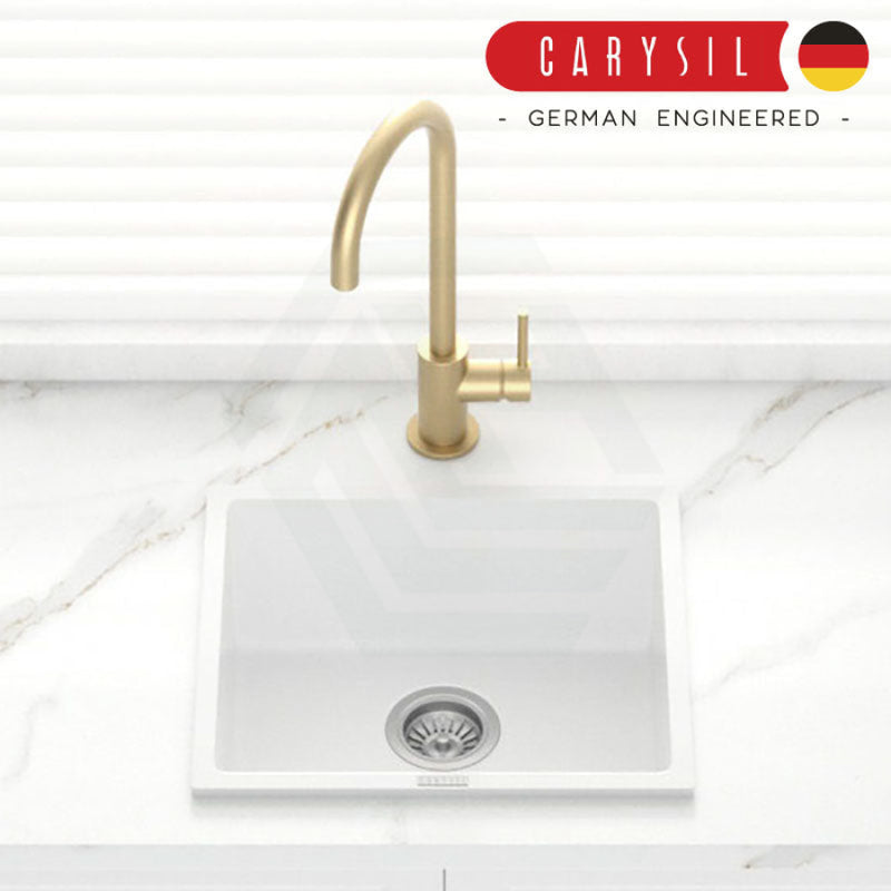Carysil Granite Kitchen Sink Single Bowl 457mm White