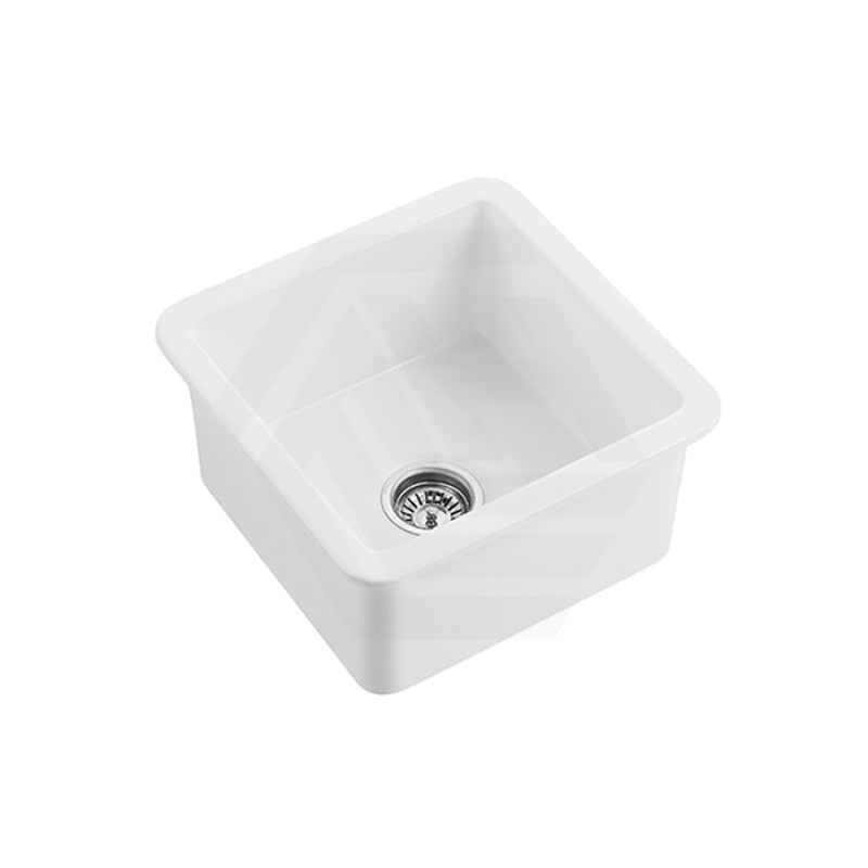 457X457X228Mm Gloss White Camden Fireclay Kitchen/Laundry Sink Single Bowl Top/Under Mount Kitchen