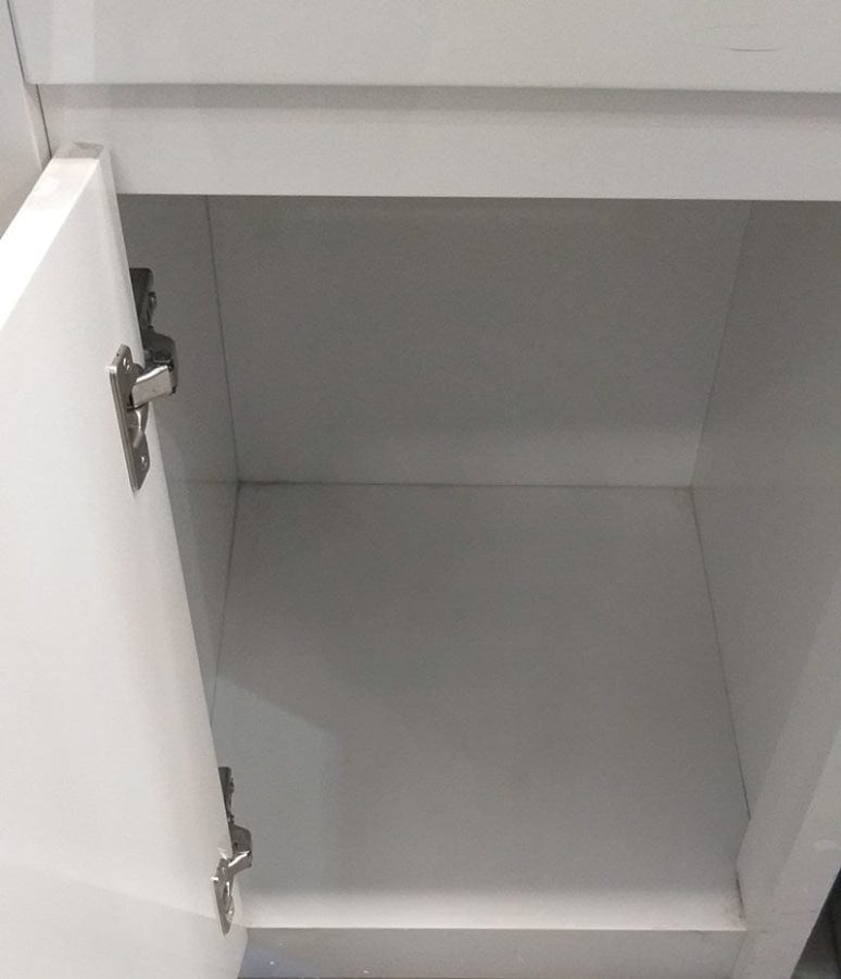 45L Freestanding Laundry Tub In Pvc Waterproof Cabinet With Stainless Steel Sink Left Hand Hinge