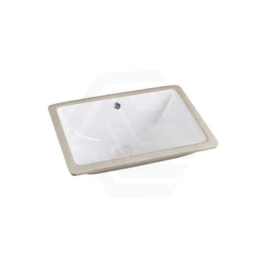 460X330X190Mm Undermount Basin Rectangle Gloss White Ceramic Under Counter