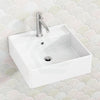 460X460X155Mm Above Counter/Wall-Hung Square White Ceramic Basin One Tap Hole Wall Hung Basins