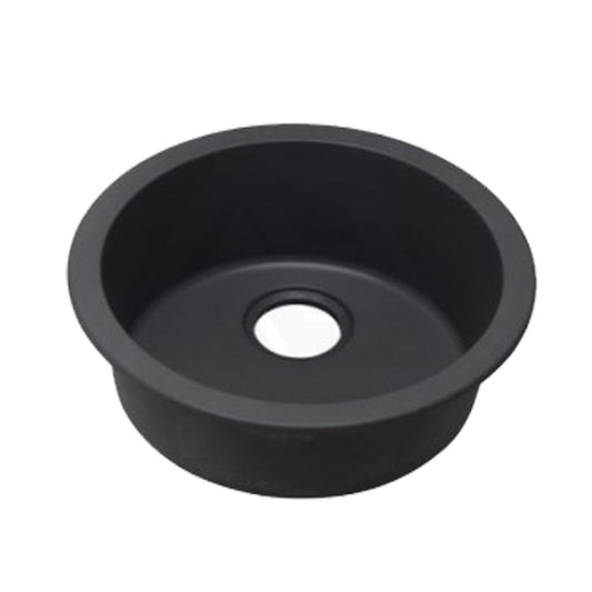 460X191Mm Black Granite Quartz Stone Kitchen/laundry Sink Round Single Bowl Top/under Mount