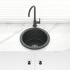 470X228Mm Matt Black Camden Fireclay Kitchen/Laundry Sink Round Single Bowl Top/Under Mount Kitchen