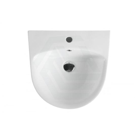 470X460X370Mm Zento Bathroom Wall Hung Gloss White Ceramic Basin With Tap Hole