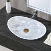 Stone Above Counter Basin Oval Marble Surface