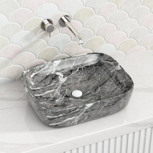 485X395X145Mm Bathroom Rectangle Above Counter Ceramic Wash Basin Marble Basins