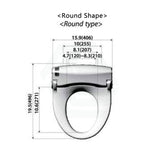 496/528X406X145Mm Intelligent Electric Toilet Cover Seat With Instant Heating And Auto Washer 