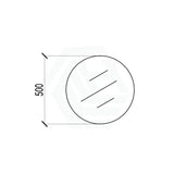600/800Mm Bathroom Mirror Pencil Edge Round Wall Mounted Frameless Mirrors