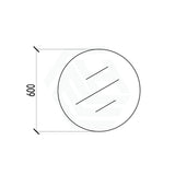 600/800Mm Bathroom Mirror Pencil Edge Round Wall Mounted Frameless Mirrors