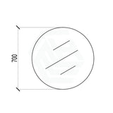 600/800Mm Bathroom Mirror Pencil Edge Round Wall Mounted Frameless Mirrors
