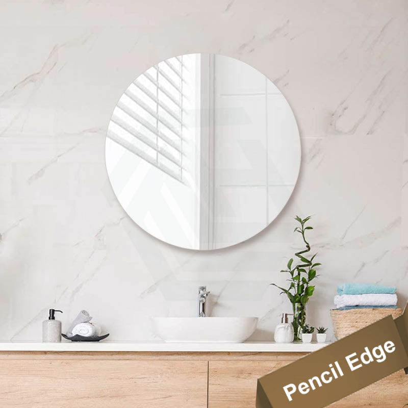 600/800Mm Bathroom Mirror Pencil Edge Round Wall Mounted