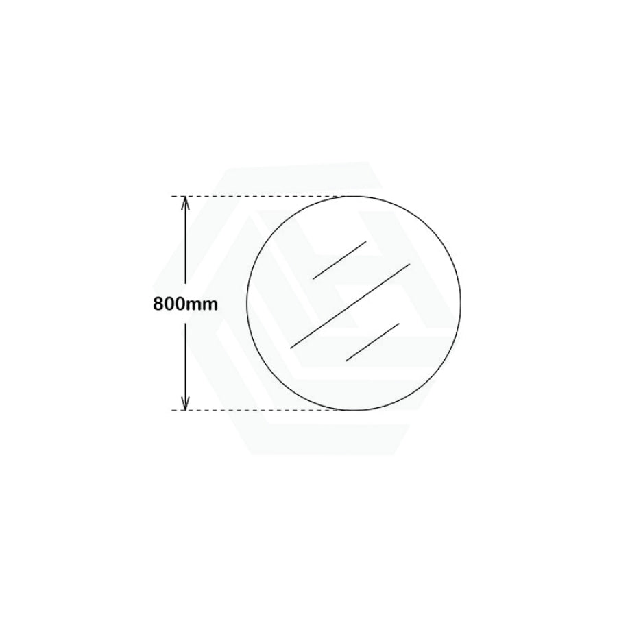 600/800Mm Bathroom Mirror Bevel Edge Round Wall Mounted