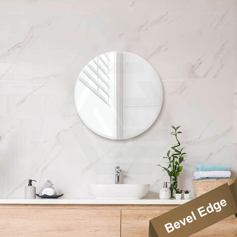 Bathroom Mirror Bevel Edge Round