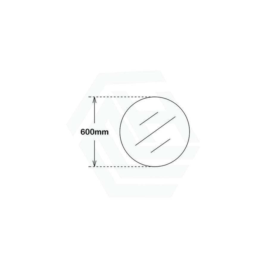 600/800Mm Bathroom Mirror Bevel Edge Round Wall Mounted