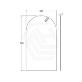500mm Fienza Arch Pencil Edge Bathroom Mirror Wall Mounted