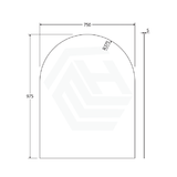500/600/750/800mm Bathroom Mirror Pencil Edge Arch Wall Mounted