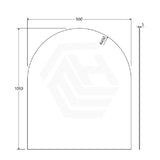 900mm Fienza Arch Pencil Edge Bathroom Mirror Wall Mounted