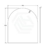 500/600/750/800mm Bathroom Mirror Pencil Edge Arch Wall Mounted