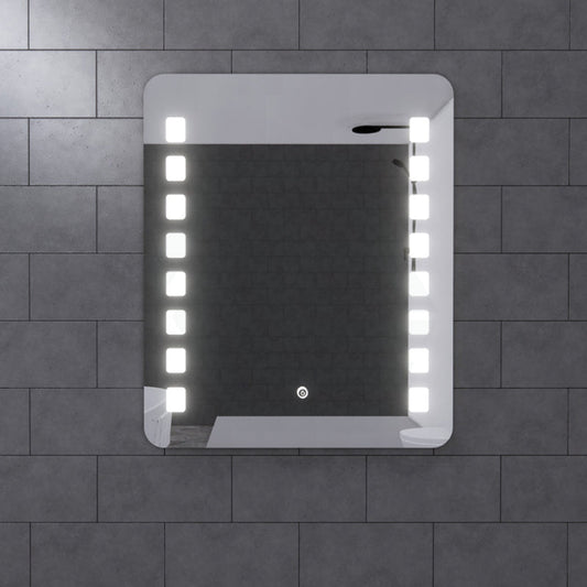 500/750/900/1200/1500Mm S1 Three Color Lights Frontlit Rectangle Square Led Mirror With Defogging