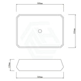 500Mm Rectangle Matte Grey Above Counter Concrete Basin Basins