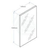 450X1000mm Satin Stainless Steel Framed Mirror Welded Corners Wall Mounted Special Care Needs