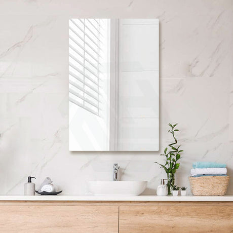 450X1000mm Satin Stainless Steel Framed Mirror Welded Corners Wall Mounted Special Care Needs