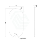 500X1000mm Led Mirror Oval Backlighting Led Mirrors