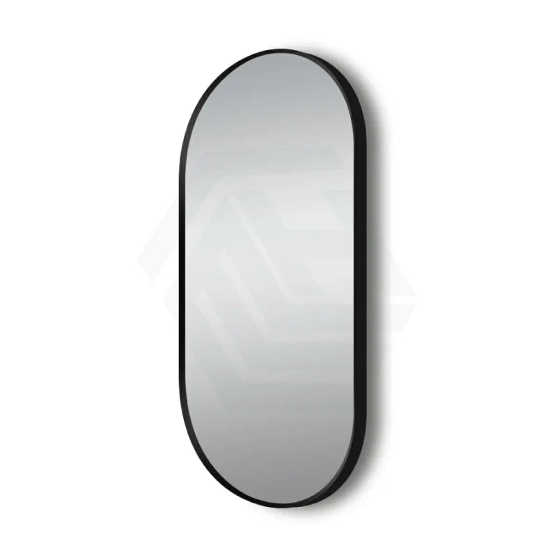 500x1000mm Lamex Oval Black Framed Bathroom Wall Mirror Vertical