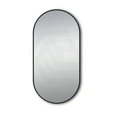 500x1000mm Lamex Aluminum Oval Black Framed Wall Mirror Vertical