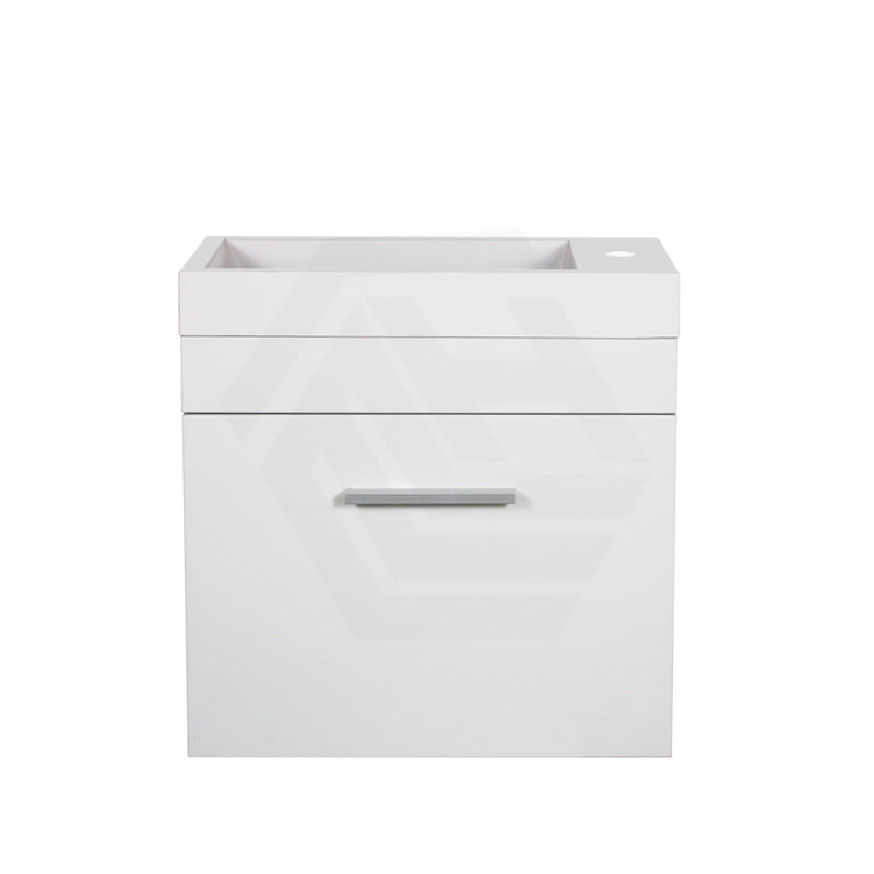 500X250X520Mm Wall Hung Bathroom Floating Vanity With Ceramic Top Matt White One Tap Hole