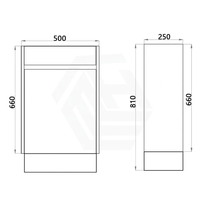 500X250X940Mm Mini Bathroom Vanity Dark Oak Wood Grain Cabinet Ceramic Top Kickboard Freestanding
