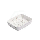 500X390X130Mm Rectangle Matt White Carrara With Gold Vein Above Counter Ceramic Basin Marble Basins