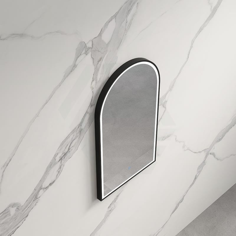 500x900mm Bianco LED Mirror Matt Black Framed Touch Sensor Front Light for Bathroom