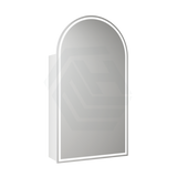 500X900Mm Canterbury Led Mirror Arch Shaving Cabinet Matt White Finish Frameless Touchless Sensor