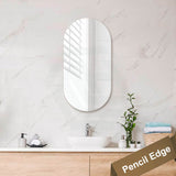 500X900X6Mm Racetrack Shape Bathroom Wall Mounted Mirror Oblong Pencil Edge Vertical Or Horizontal