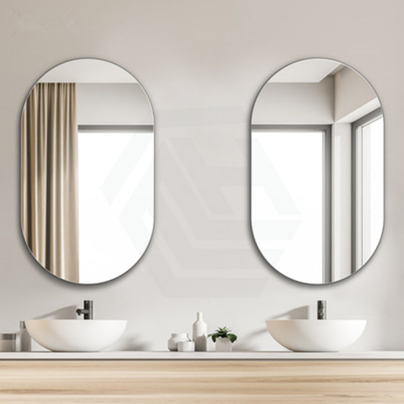 500X900X6Mm Racetrack Shape Bathroom Wall Mounted Mirror Oblong Pencil Edge Vertical Or Horizontal