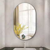 500X900X6Mm Racetrack Shape Bathroom Wall Mounted Mirror Oblong Pencil Edge Vertical Or Horizontal