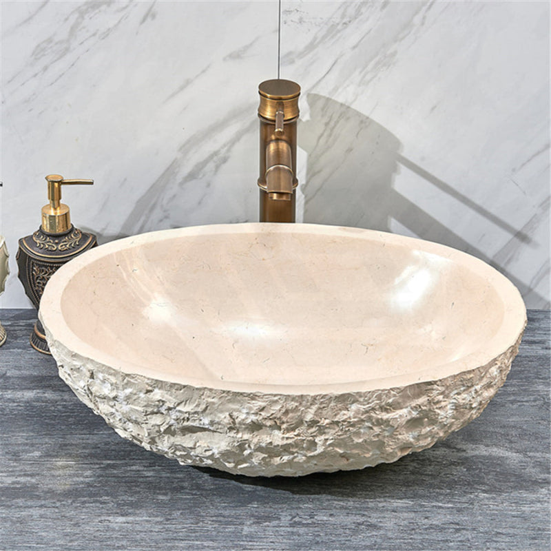 Above Counter Basin Stone Oval Marble Surface