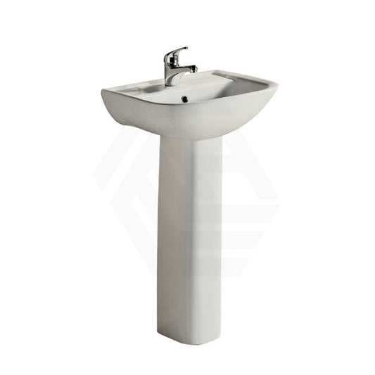 510X405X805Mm Rak Lara Pedestal Basin In Gloss Ivory Freestanding 1 Or 3 Tap Holes Available Basins