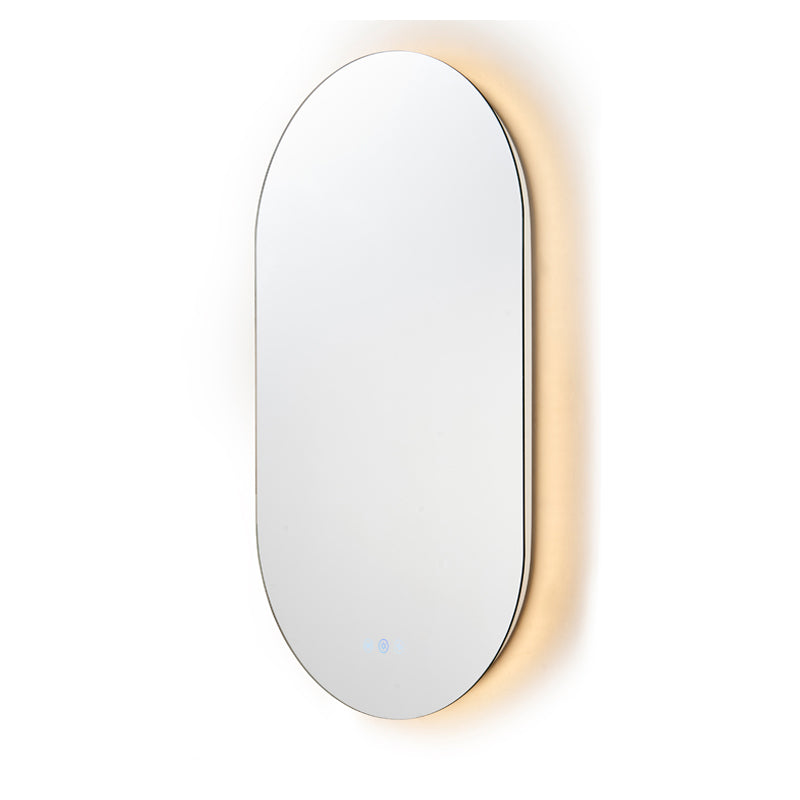 510X900mm Led Mirror Oblong Racetrack Motion Sensor Auto On Oval Led Mirrors