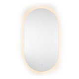 510X900mm Led Mirror Oblong Racetrack Motion Sensor Auto On Oval Led Mirrors