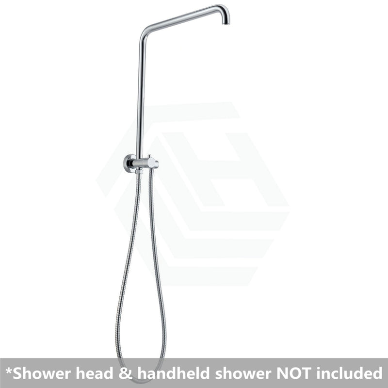Twin Shower Rail Round Top Water Inlet Chrome